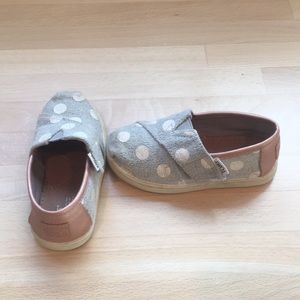 Toms toddler slip on shoes.